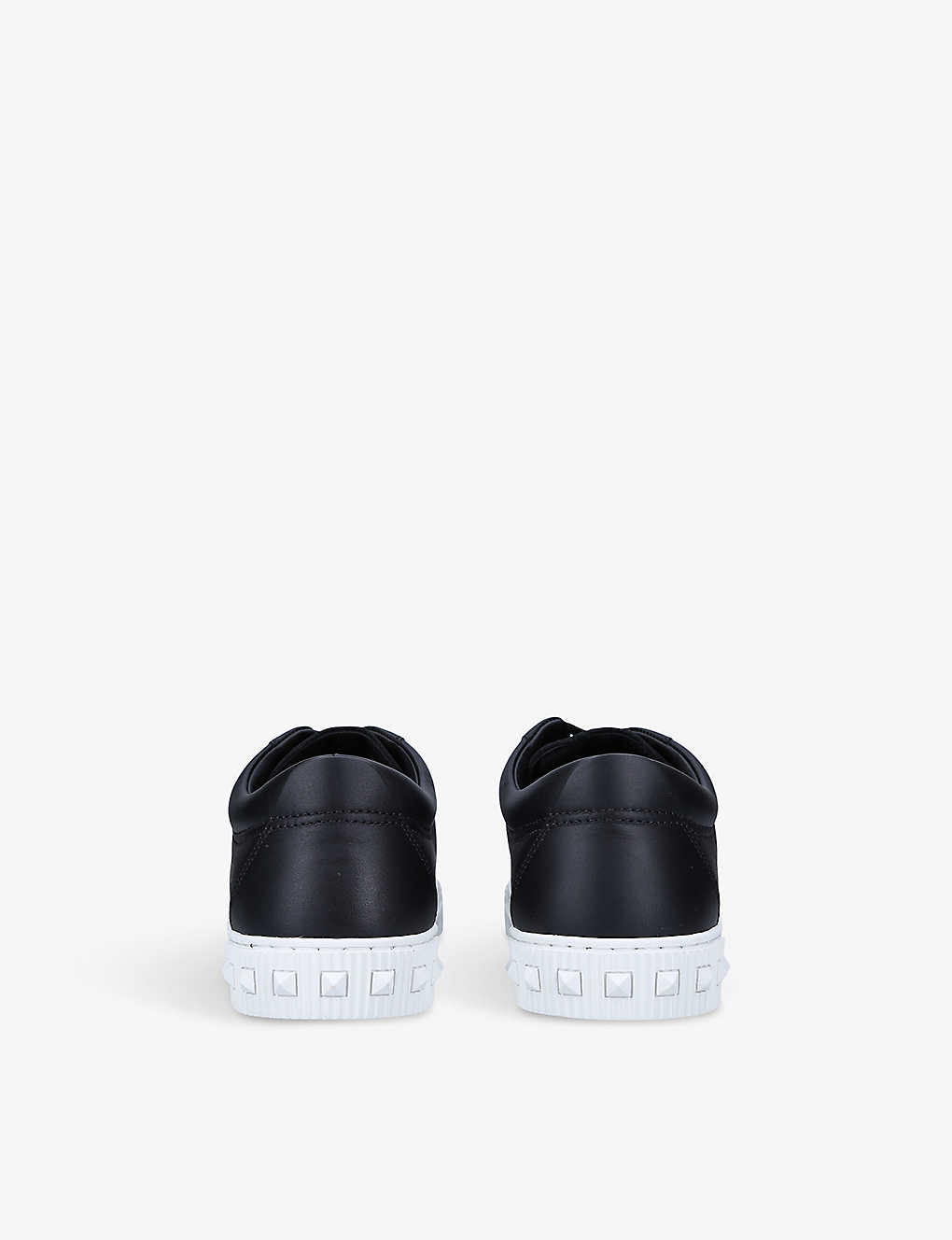 VALENTINO GARAVANI City Planet Rockstud-embossed leather low-top trainers