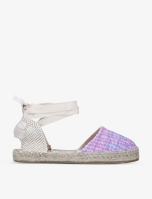 Manebi Yucatan Contrast-sole Cotton Mules In Mult/other