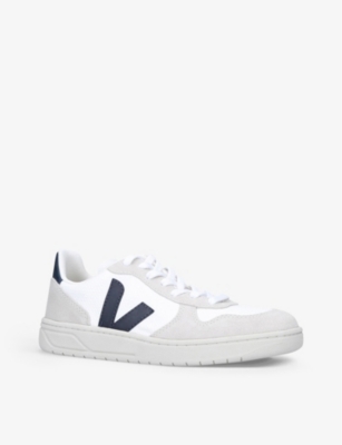 VEJA Women's V-10 logo-embroidered mesh low-top trainers