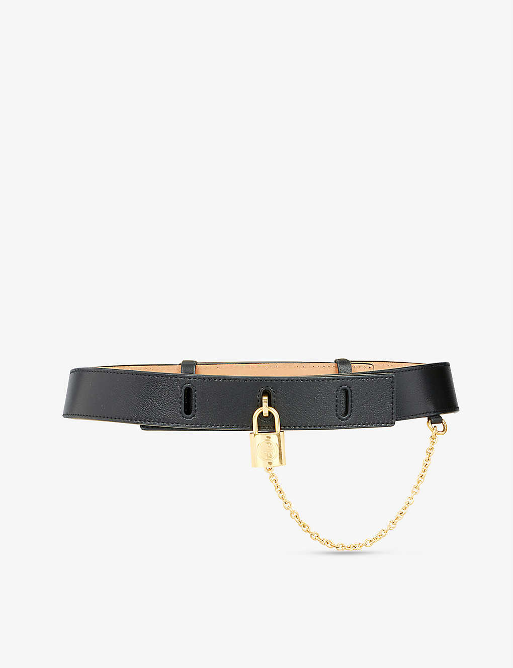 Mulberry Billie Padlock-detail Leather Belt In Black