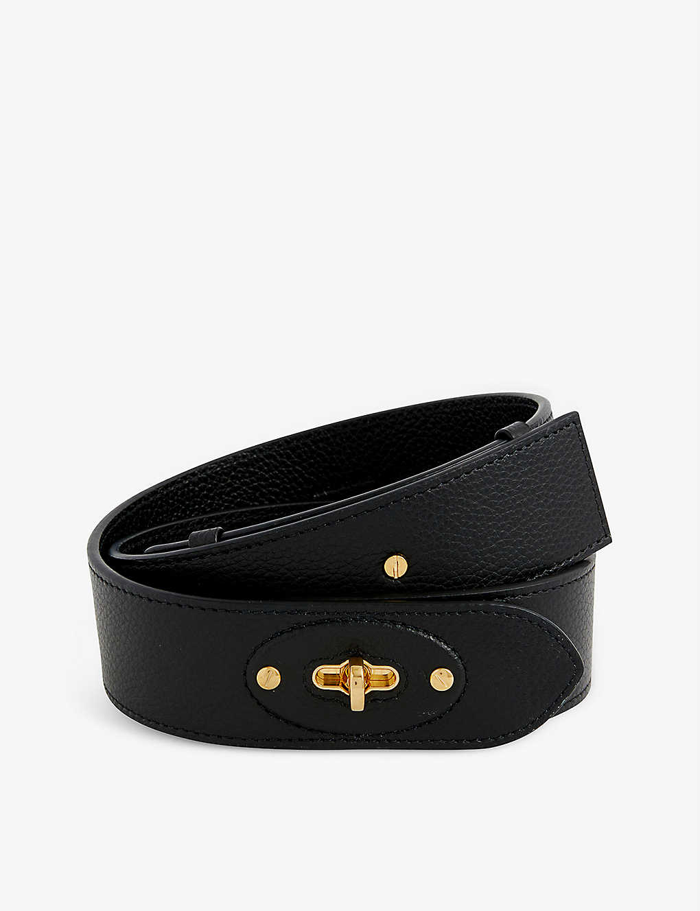 Mulberry Darley Pebble-grain Leather Belt In Black