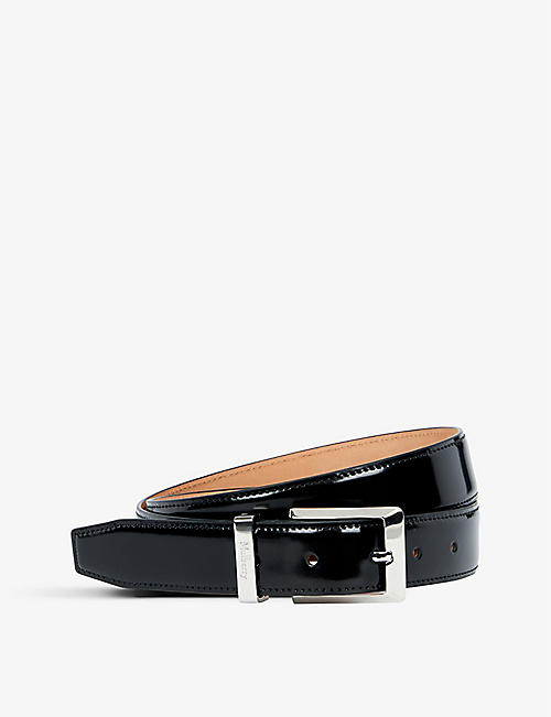 MULBERRY: Formal brand-engraved leather belt