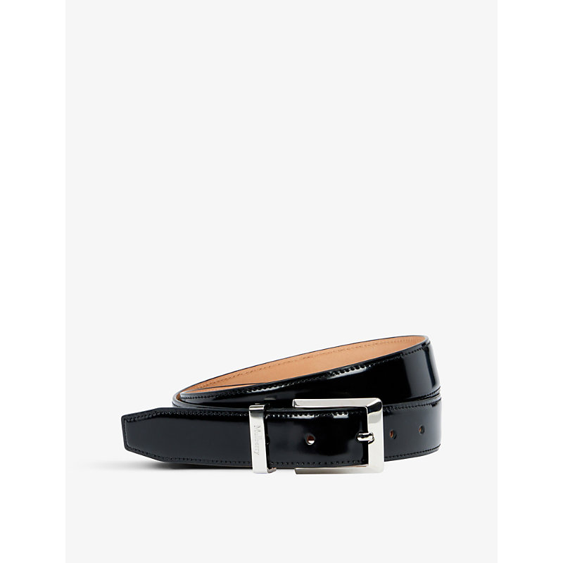 Mulberry Womens Black Formal Brand-engraved Leather Belt