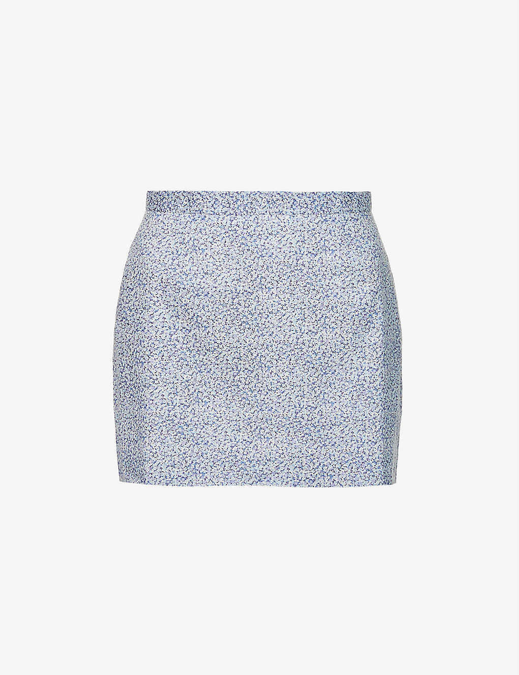Flower-print mid-rise wool-blend mini skirt Selfridges & Co Women Clothing Skirts Printed Skirts 