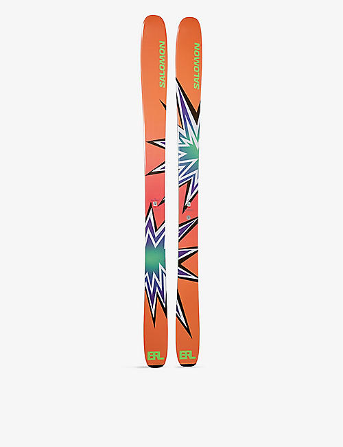 ERL: ERL x Salomon stars-pattern wooden skis
