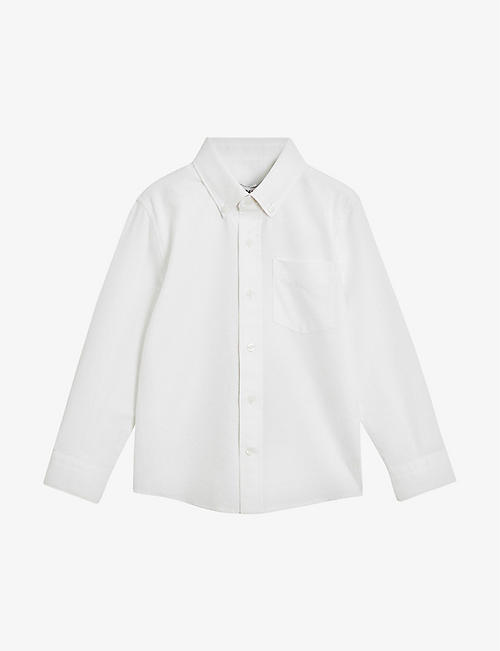 REISS: Long-sleeve cotton Oxford shirt 4-12 years