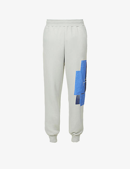 A COLD WALL: Brutalist puff-print tapered-fit cotton-jersey jogging bottoms