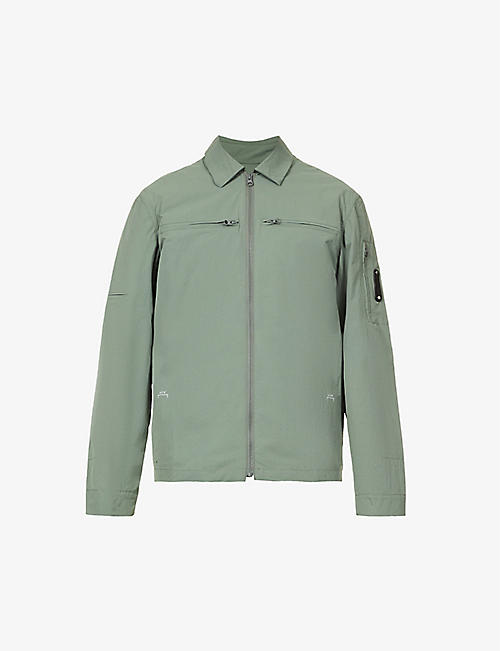 A COLD WALL: Gaussian collared boxy-fit recycled-polyamide-blend overshirt