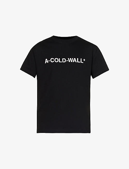 A COLD WALL：Essential 徽标印花平纹针织棉 T 恤