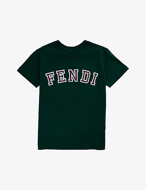 FENDI: Brand-appliqué cotton-jersey T-shirt 8-14 years