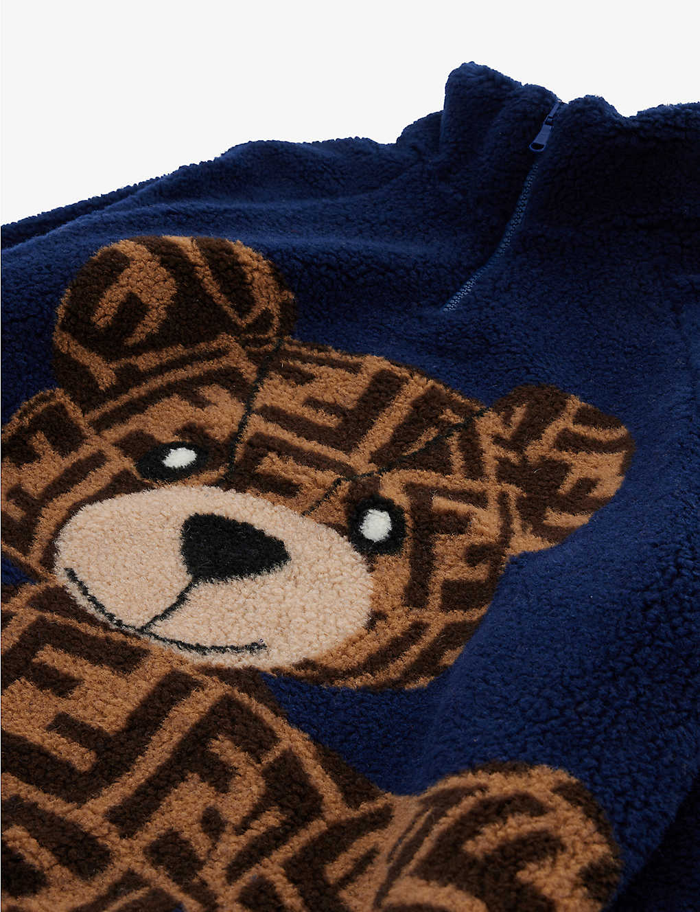 FENDI Bear-intarsia teddy woven sweatshirt 10-14 years