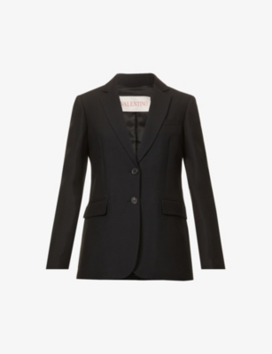 VALENTINO Tailored-fit wool and silk-blend jacket