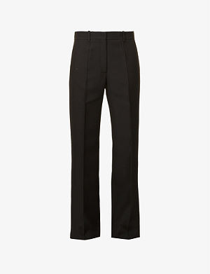 Selfridges & Co Women Clothing Pants Stretch Pants Journey wide-leg high-rise stretch cashmere-blend trousers 