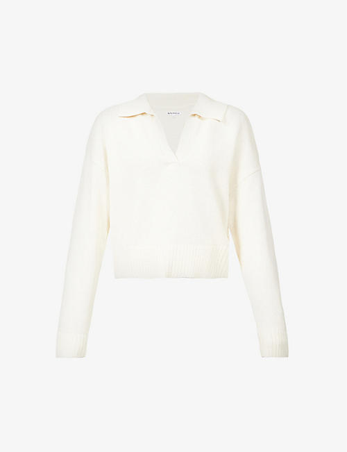 REFORMATION: Francesco V-neck open-collar organic-cotton polo shirt