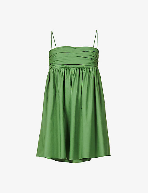REFORMATION: Catarina babydoll organic cotton-blend mini dress