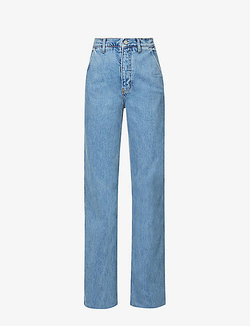 REFORMATION: Brynn straight-leg high-rise organic cotton-blend jeans