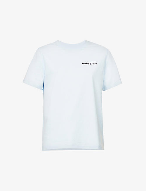 BURBERRY: Carrick logo-embroidered cotton T-shirt