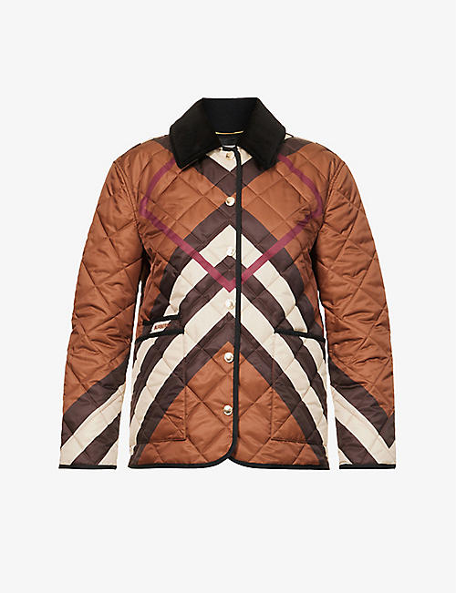 BURBERRY: Dranefeld graphic-printed quilted jacket