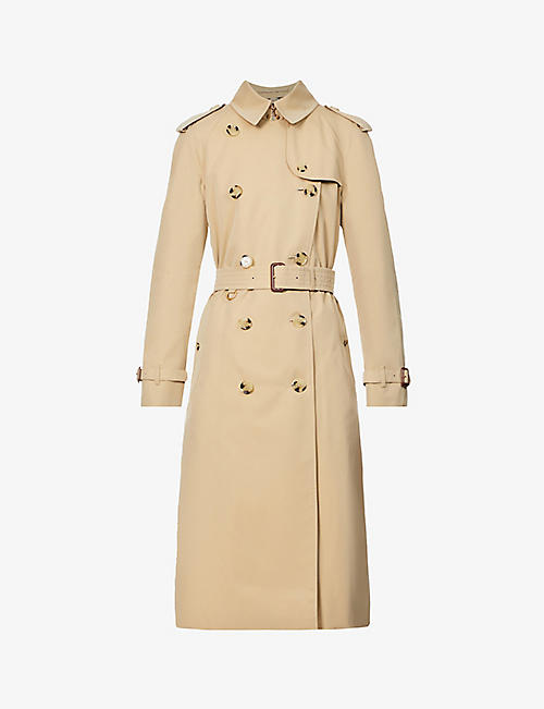BURBERRY: Waterloo double-breasted cotton-twill trench coat