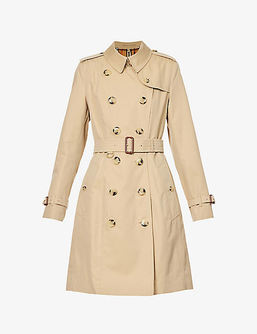 BURBERRY: Heritage Chelsea mid-length cotton trench coat