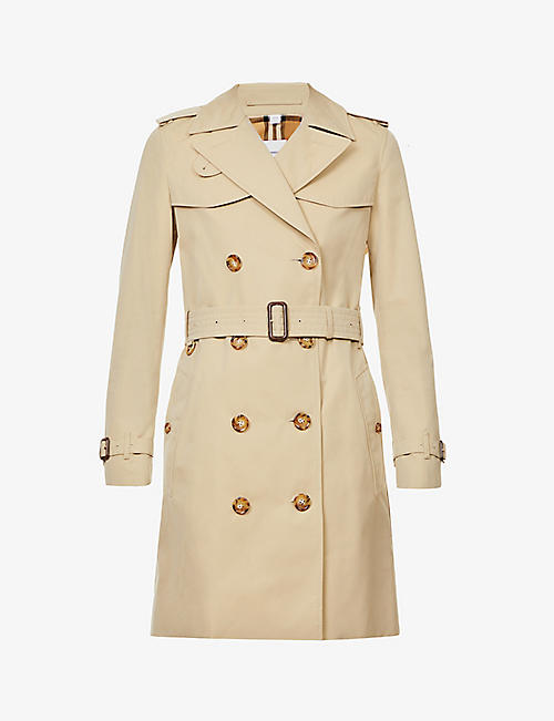 BURBERRY: Islington short belted cotton trench coat