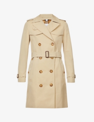 BURBERRY - Kensington short cotton trench coat 