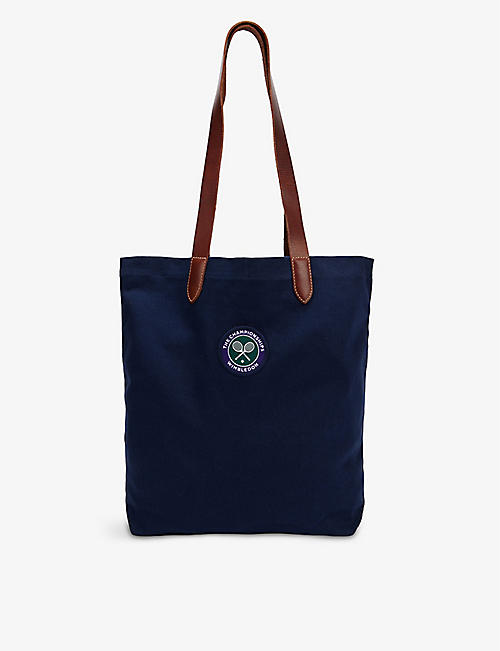 POLO RALPH LAUREN: Polo Ralph Lauren x Wimbledon logo-embroidered cotton shoulder bag