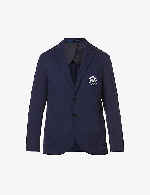 POLO RALPH LAUREN: Polo Ralph Lauren x Wimbledon brand-patch recycled-polyester blend blazer