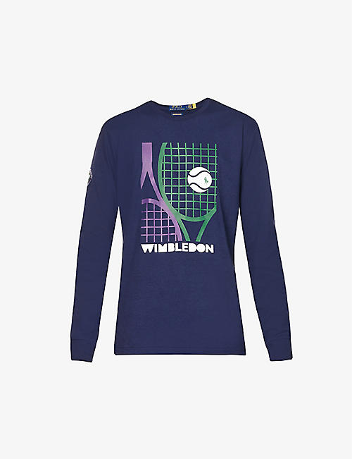 POLO RALPH LAUREN: Wimbledon graphic-print recycled-cotton blend T-shirt