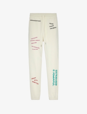 Band of Sisters Sofia graphic-print cotton jogging bottoms