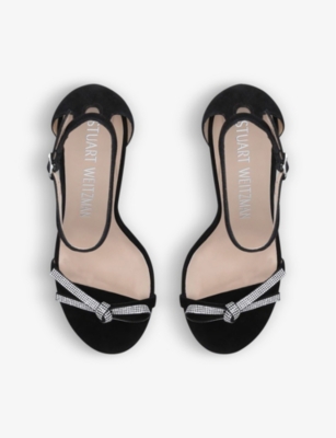 STUART WEITZMAN Nudist bow-detail suede sandals