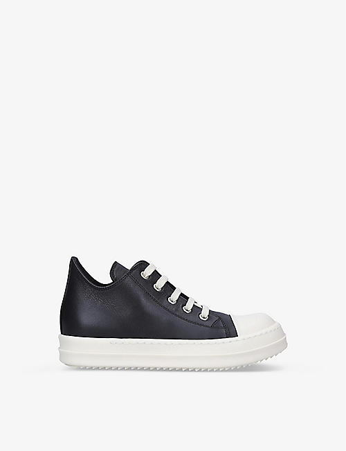 RICK OWENS: Toe-cap waxed-cotton low-top trainers