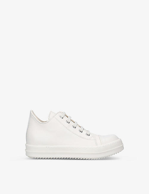 RICK OWENS: Toe-cap waxed-cotton low-top trainers