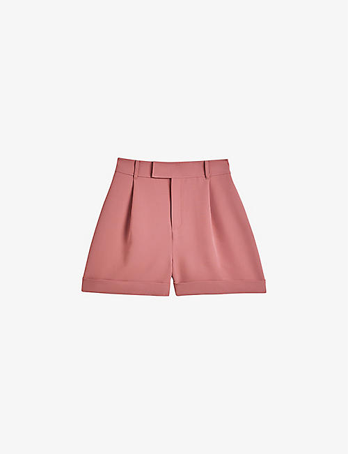 TED BAKER: Kelsyas pleated woven shorts