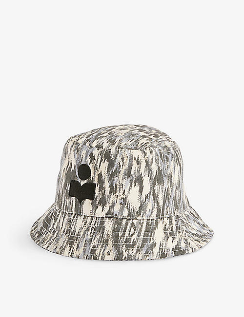 ISABEL MARANT: Haley logo-embroidered cotton-canvas bucket hat