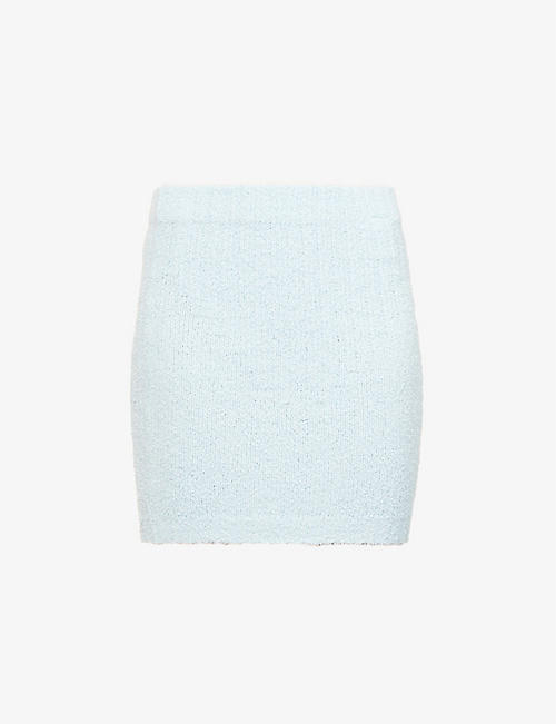 ROTATE BIRGER CHRISTENSEN: Kristinia mid-rise cotton, cashmere and recycled-polyester blend mini skirt