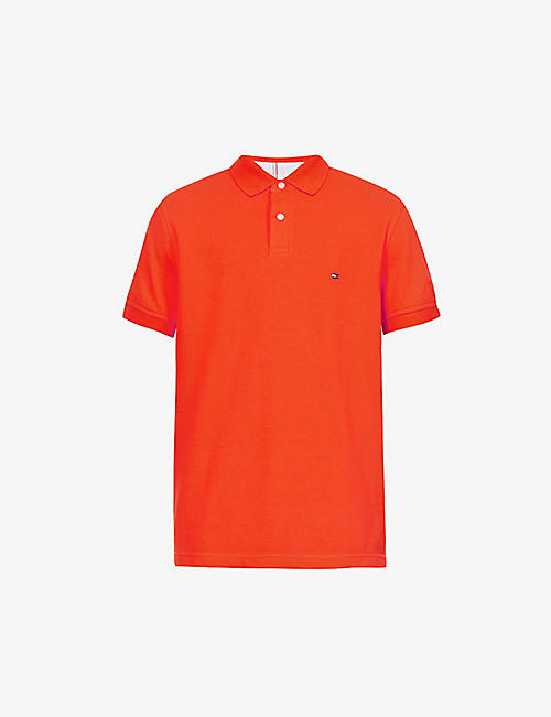 TOMMY HILFIGER: 1985 logo-embroidered stretch-cotton piqué polo shirt
