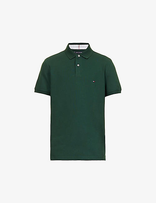 TOMMY HILFIGER: 1985 logo-embroidered stretch-cotton piqué polo shirt