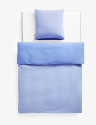 Hay Blue Duo Organic-cotton Duvet Cover