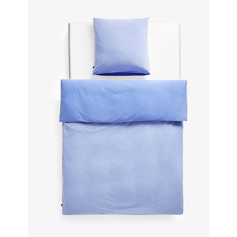 Hay Blue Duo Organic-cotton Duvet Cover