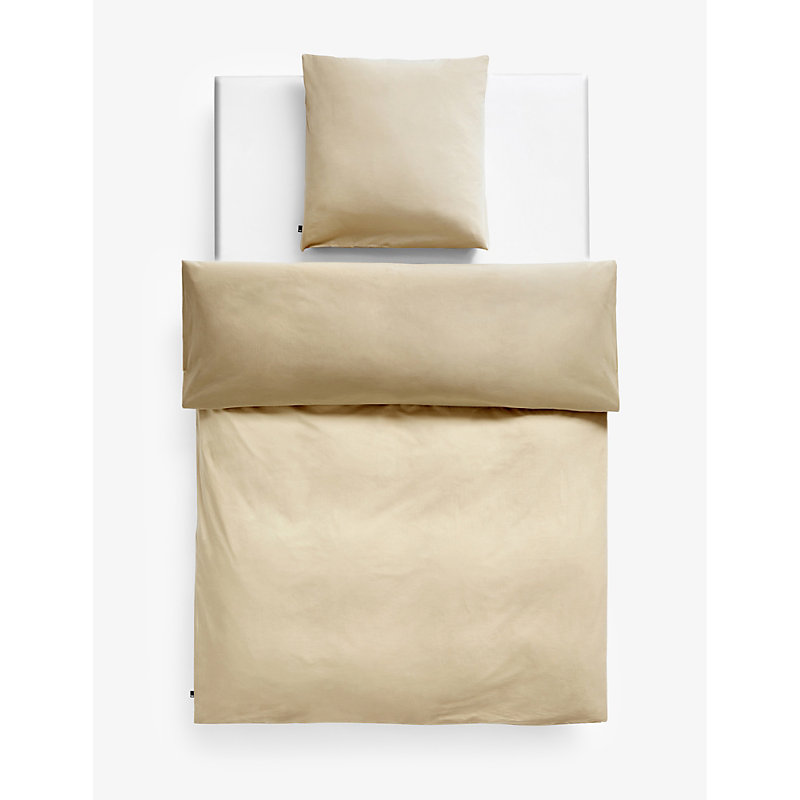 Hay Brown Duo Organic-cotton Duvet Cover