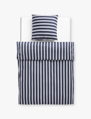 HAY: Ete stripe-print cotton duvet cover