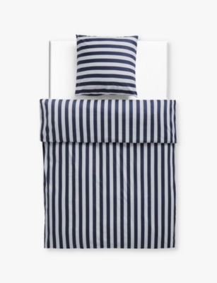 Hay Blue Ete Stripe-print Cotton Duvet Cover 200 X 200cm