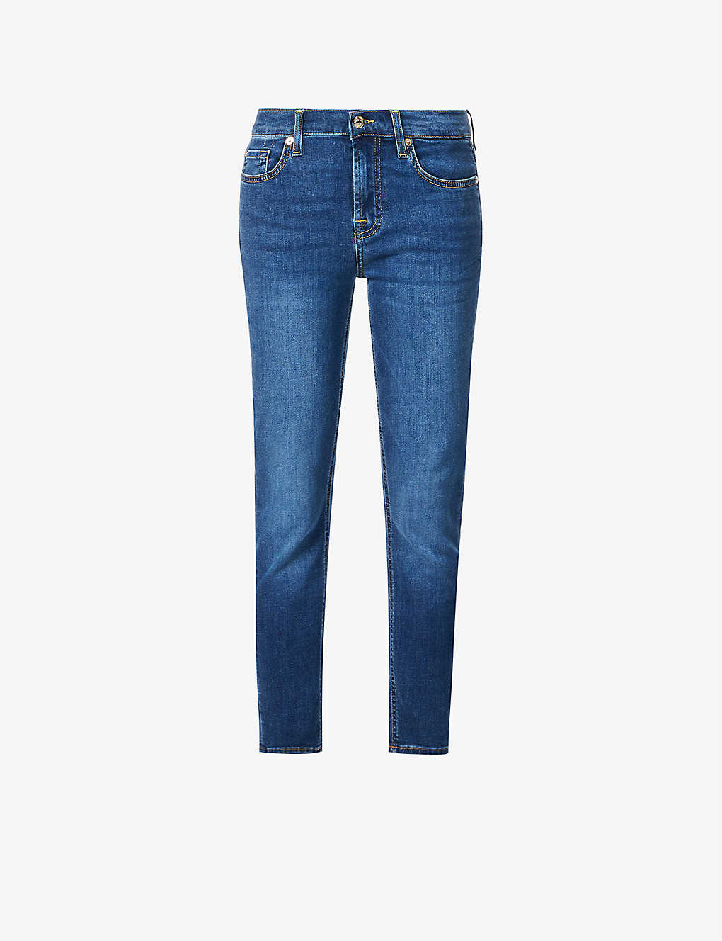 7 For All Mankind B(air) Whiskered Skinny-leg Mid-rise Stretch-denim Jeans In Duchess