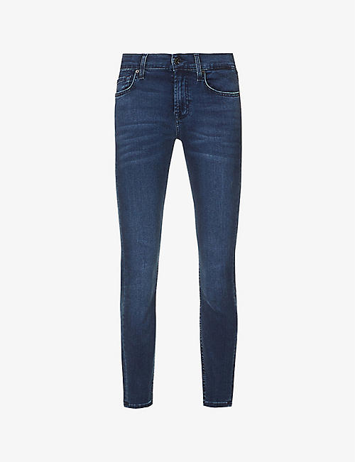 7 FOR ALL MANKIND: The Ankle Skinny slim-fit high-rise stretch-denim jeans