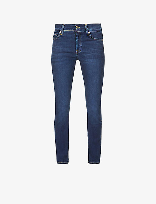 7 FOR ALL MANKIND: Roxanne slim-fit mid-rise stretch denim jeans