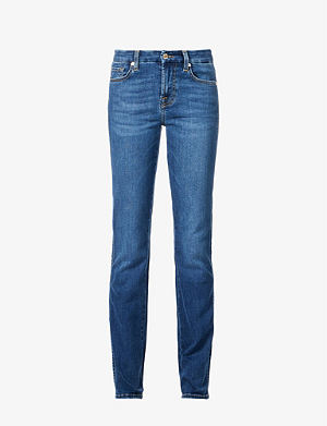 Selfridges & Co Women Clothing Jeans Straight Jeans Kimmie straight-leg mid-rise stretch-denim jeans 
