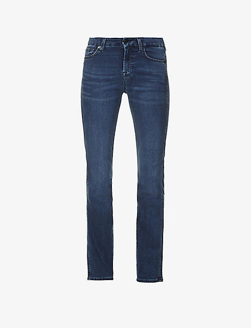 7 FOR ALL MANKIND: Kimmie slim-leg high-rise stretch-denim jeans