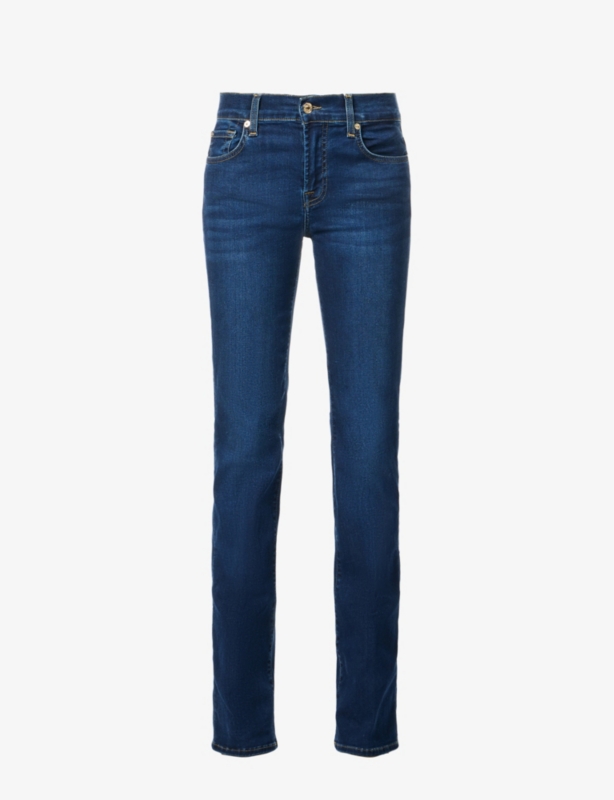 Bootcut mid-rise stretch-denim jeans