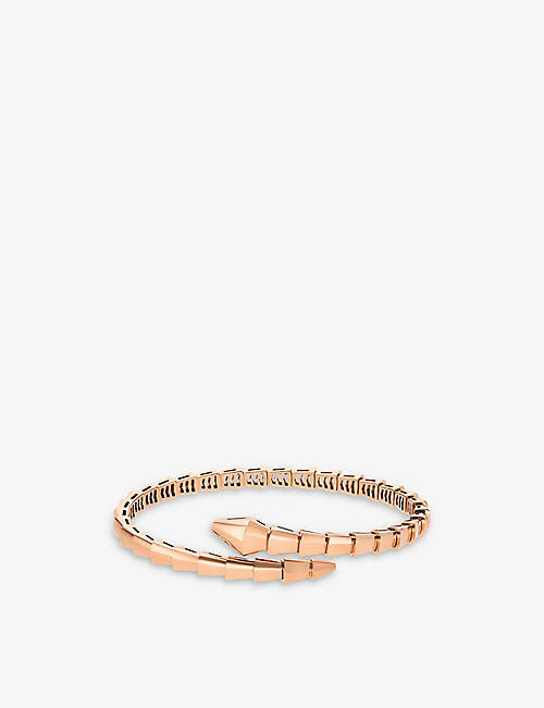 BVLGARI: Serpenti Viper 18ct rose-gold bangle bracelet